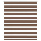 Vidaxl zebra rolgordijn 125x150 cm stofbreedte 120,9cm polyester bruin