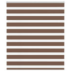 Vidaxl zebra rolgordijn 130x150 cm stofbreedte 125,9cm polyester bruin