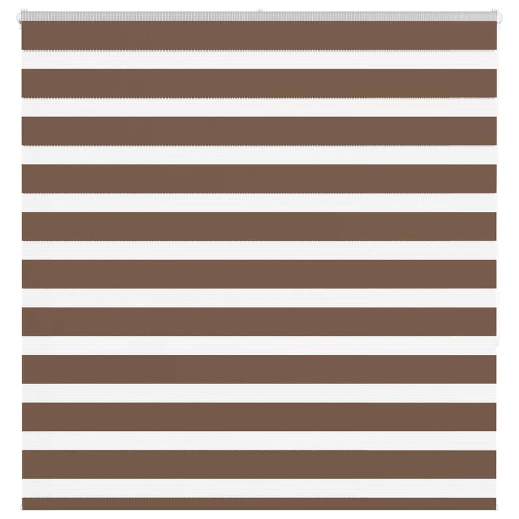 Vidaxl zebra rolgordijn 140x150 cm stofbreedte 135,9cm polyester bruin