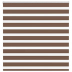 Vidaxl zebra rolgordijn 140x150 cm stofbreedte 135,9cm polyester bruin