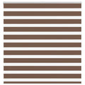 Vidaxl zebra rolgordijn 150x150 cm stofbreedte 145,9cm polyester bruin