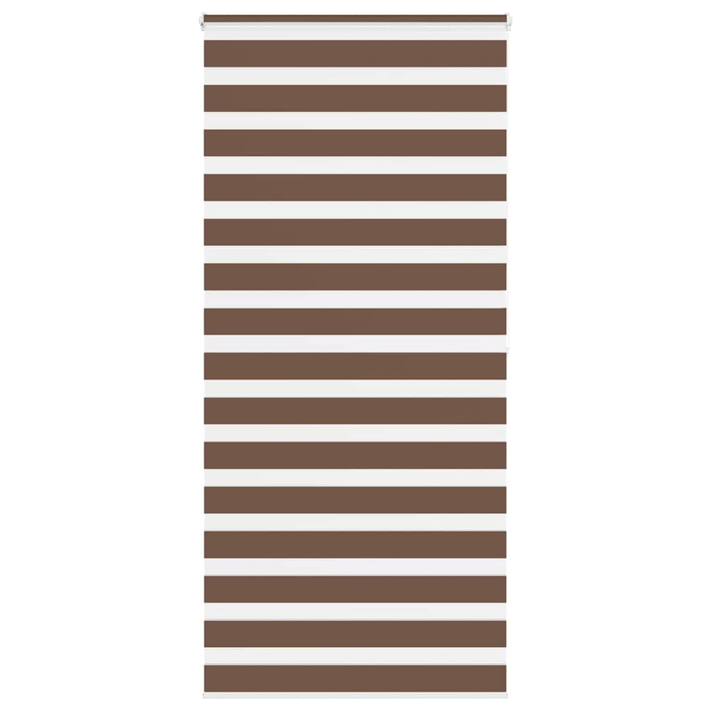 Vidaxl zebra rolgordijn 95x200 cm stofbreedte 90,9 cm polyester bruin