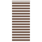 Vidaxl zebra rolgordijn 115x200 cm stofbreedte 110,9cm polyester bruin