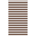 Vidaxl zebra rolgordijn 125x200 cm stofbreedte 120,9cm polyester bruin