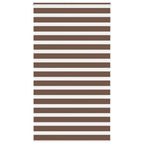 Vidaxl zebra rolgordijn 130x200 cm stofbreedte 125,9cm polyester bruin