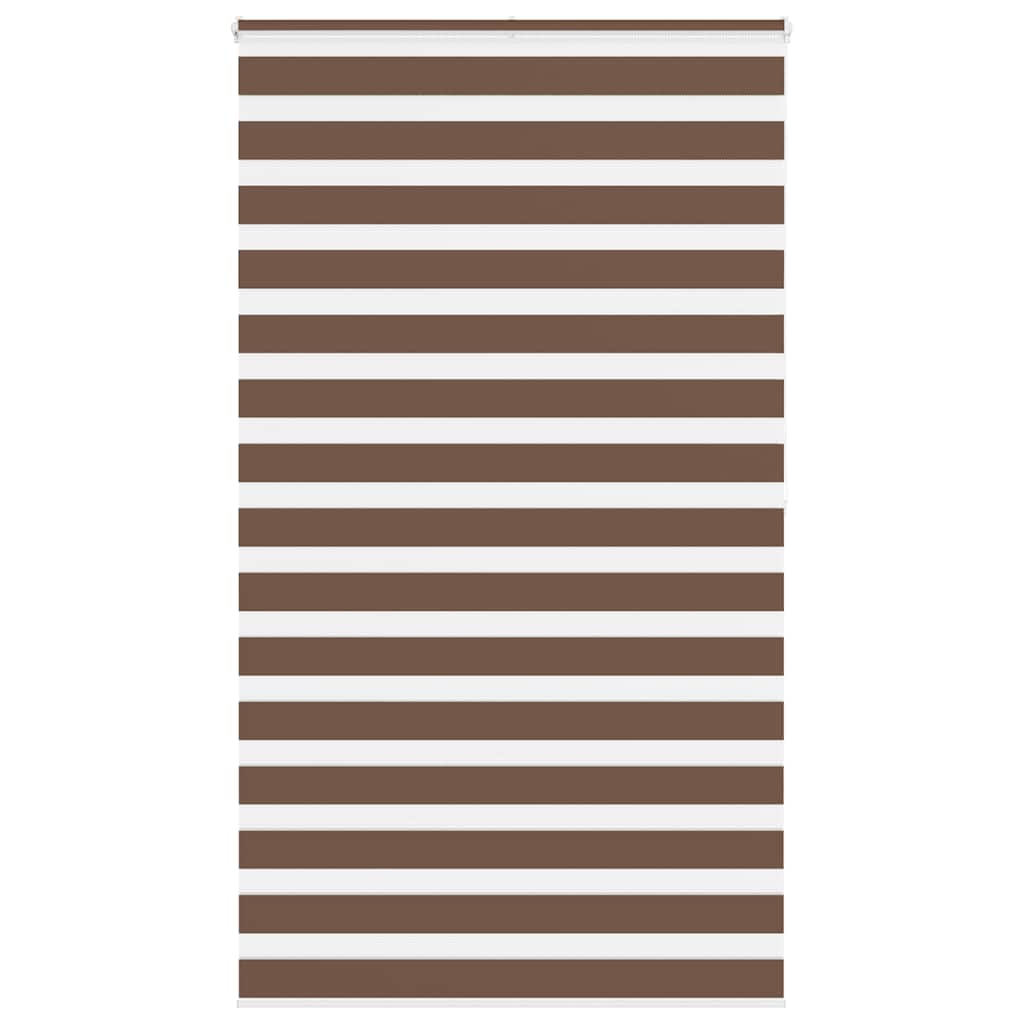 Vidaxl zebra rolgordijn 135x200 cm stofbreedte 130,9cm polyester bruin