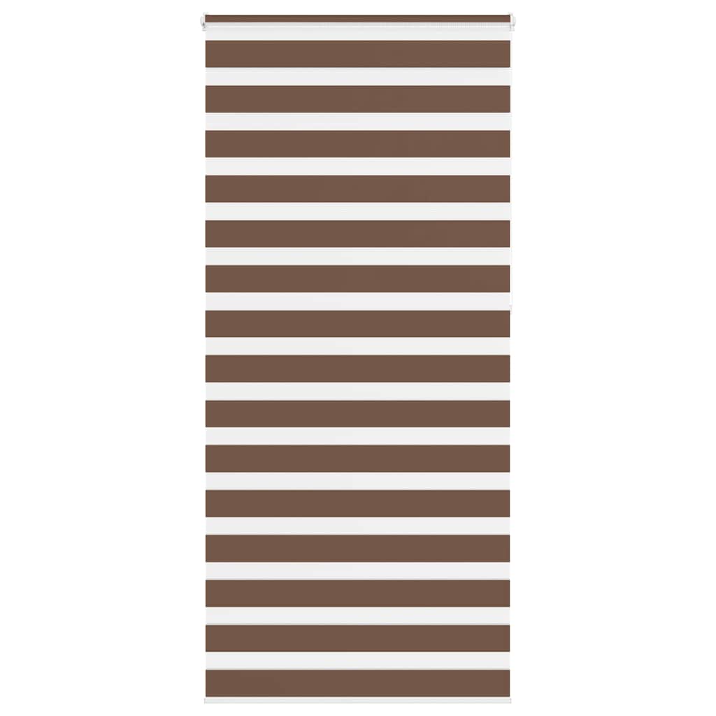 Vidaxl zebra rolgordijn 110x230 cm stofbreedte 105,9cm polyester bruin