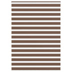 Vidaxl zebra rolgordijn 155x230 cm stofbreedte 150,9cm polyester bruin