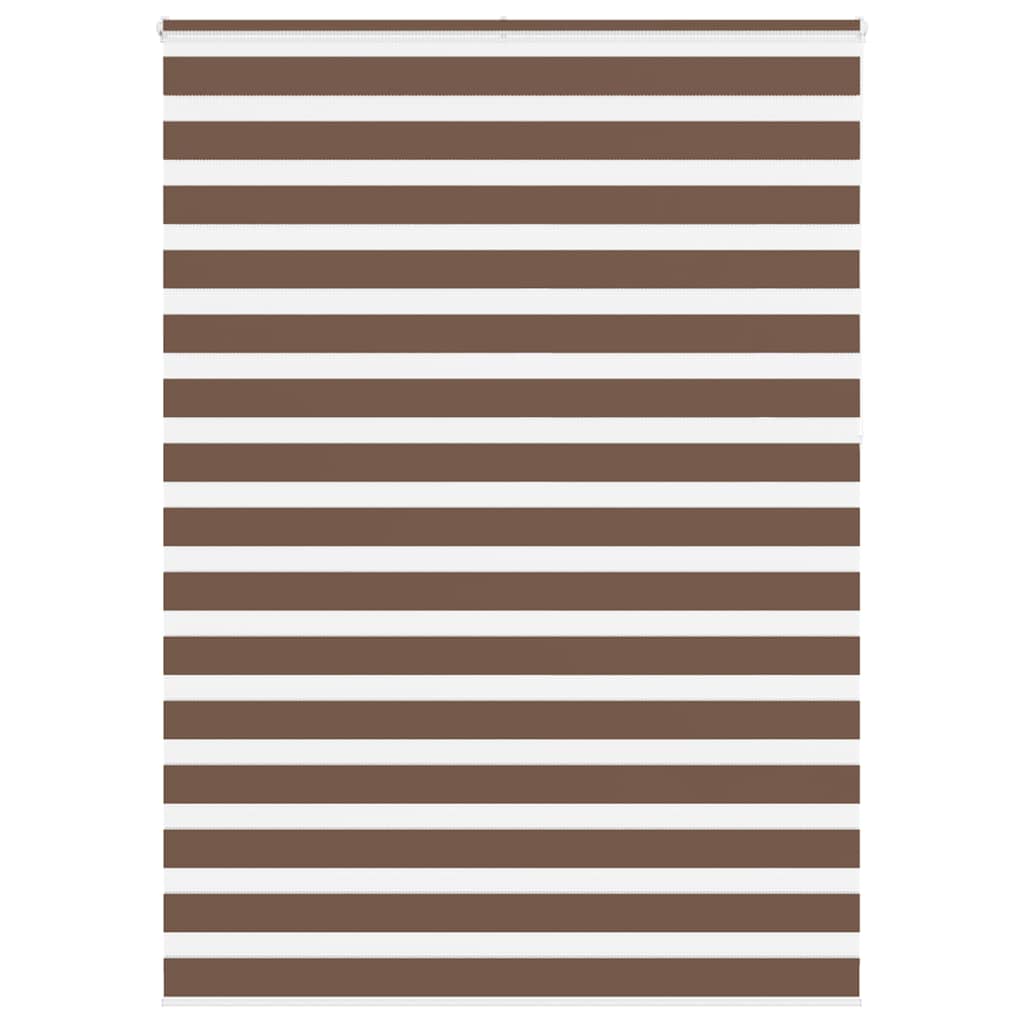 Vidaxl zebra rolgordijn 165x230 cm stofbreedte 160,9cm polyester bruin