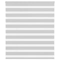 Vidaxl zebra rolgordijn 125x100 cm stofbreedte 120,9 cm lichtgrijs