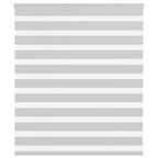Vidaxl zebra rolgordijn 125x100 cm stofbreedte 120,9 cm lichtgrijs
