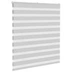 Vidaxl zebra rolgordijn 125x100 cm stofbreedte 120,9 cm lichtgrijs