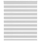 Vidaxl zebra rolgordijn 130x100 cm stofbreedte 125,9 cm lichtgrijs