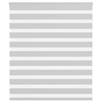 Vidaxl zebra rolgordijn 135x100 cm stofbreedte 130,9 cm lichtgrijs
