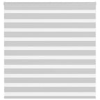 Vidaxl zebra rolgordijn 140x100 cm stofbreedte 135,9 cm lichtgrijs