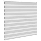 Vidaxl zebra rolgordijn 165x100 cm stofbreedte 160,9 cm lichtgrijs