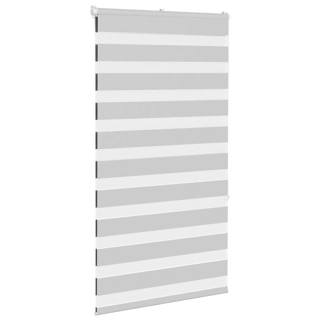 Vidaxl zebra rolgordijn 85x150 cm stofbreedte 80,9 cm lichtgrijs