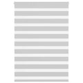 Vidaxl zebra rolgordijn 95x150 cm stofbreedte 90,9 cm lichtgrijs