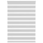 Vidaxl zebra rolgordijn 95x150 cm stofbreedte 90,9 cm lichtgrijs