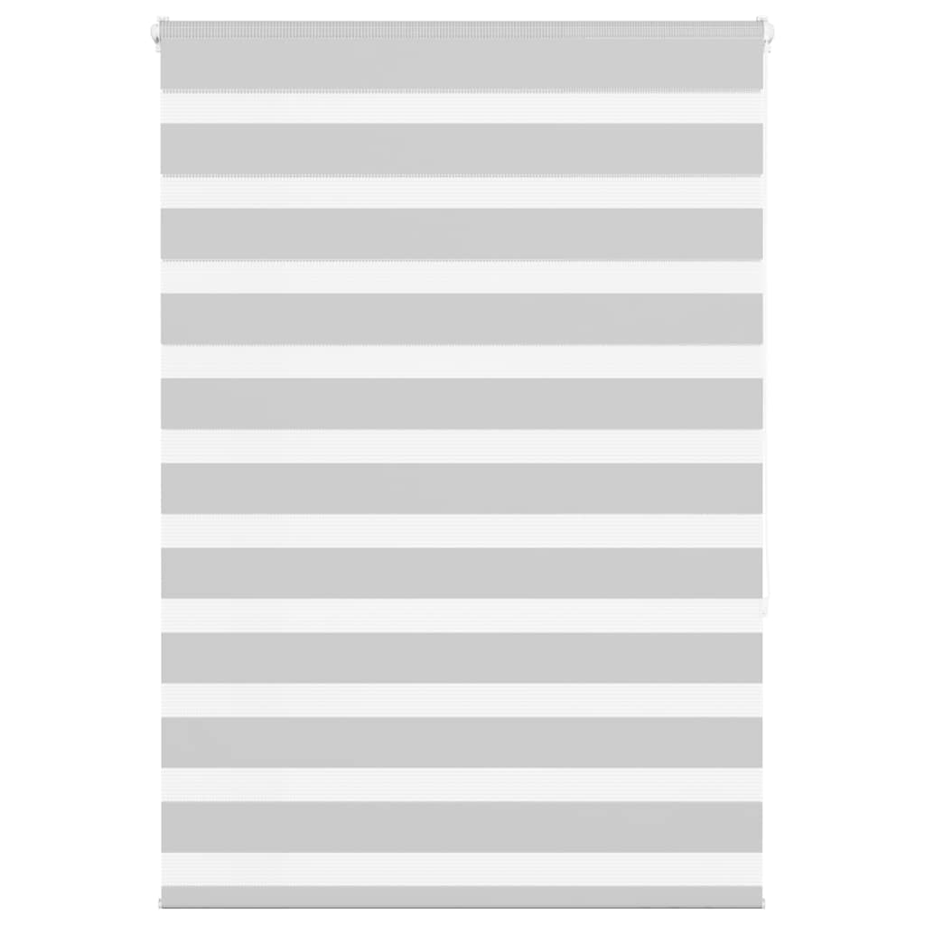 Vidaxl zebra rolgordijn 105x150 cm stofbreedte 100,9 cm lichtgrijs