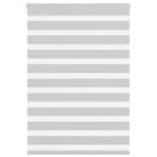 Vidaxl zebra rolgordijn 115x150 cm stofbreedte 110,9 cm lichtgrijs