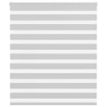 Vidaxl zebra rolgordijn 120x150 cm stofbreedte 115,9 cm lichtgrijs
