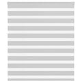 Vidaxl zebra rolgordijn 130x150 cm stofbreedte 125,9 cm lichtgrijs