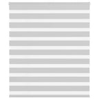 Vidaxl zebra rolgordijn 130x150 cm stofbreedte 125,9 cm lichtgrijs