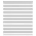 Vidaxl zebra rolgordijn 135x150 cm stofbreedte 130,9 cm lichtgrijs
