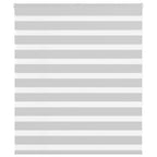Vidaxl zebra rolgordijn 135x150 cm stofbreedte 130,9 cm lichtgrijs