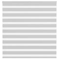 Vidaxl zebra rolgordijn 140x150 cm stofbreedte 135,9 cm lichtgrijs