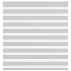 Vidaxl zebra rolgordijn 140x150 cm stofbreedte 135,9 cm lichtgrijs