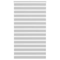 Vidaxl zebra rolgordijn 120x200 cm stofbreedte 115,9 cm lichtgrijs