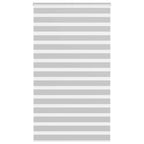 Vidaxl zebra rolgordijn 120x200 cm stofbreedte 115,9 cm lichtgrijs