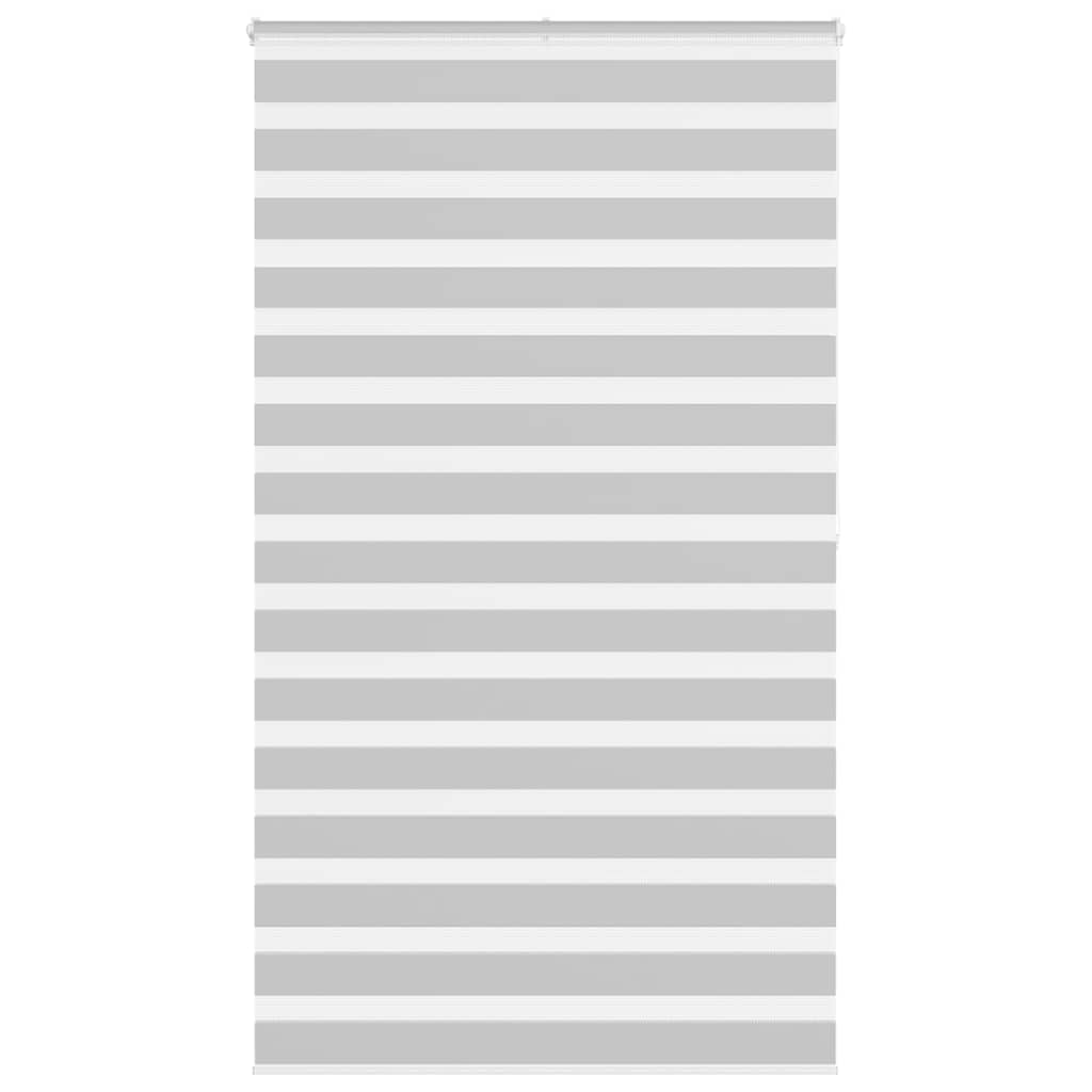 Vidaxl zebra rolgordijn 120x200 cm stofbreedte 115,9 cm lichtgrijs
