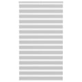Vidaxl zebra rolgordijn 130x200 cm stofbreedte 125,9 cm lichtgrijs
