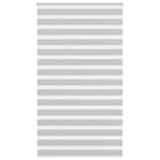 Vidaxl zebra rolgordijn 130x200 cm stofbreedte 125,9 cm lichtgrijs