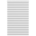 Vidaxl zebra rolgordijn 150x200 cm stofbreedte 145,9 cm lichtgrijs