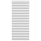 Vidaxl zebra rolgordijn 100x230 cm stofbreedte 95,9 cm lichtgrijs