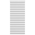 Vidaxl zebra rolgordijn 105x230 cm stofbreedte 100,9 cm lichtgrijs