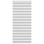 Vidaxl zebra rolgordijn 110x230 cm stofbreedte 105,9 cm lichtgrijs