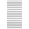 Vidaxl zebra rolgordijn 125x230 cm stofbreedte 120,9 cm lichtgrijs