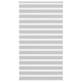 Vidaxl zebra rolgordijn 130x230 cm stofbreedte 125,9 cm lichtgrijs