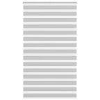 Vidaxl zebra rolgordijn 130x230 cm stofbreedte 125,9 cm lichtgrijs
