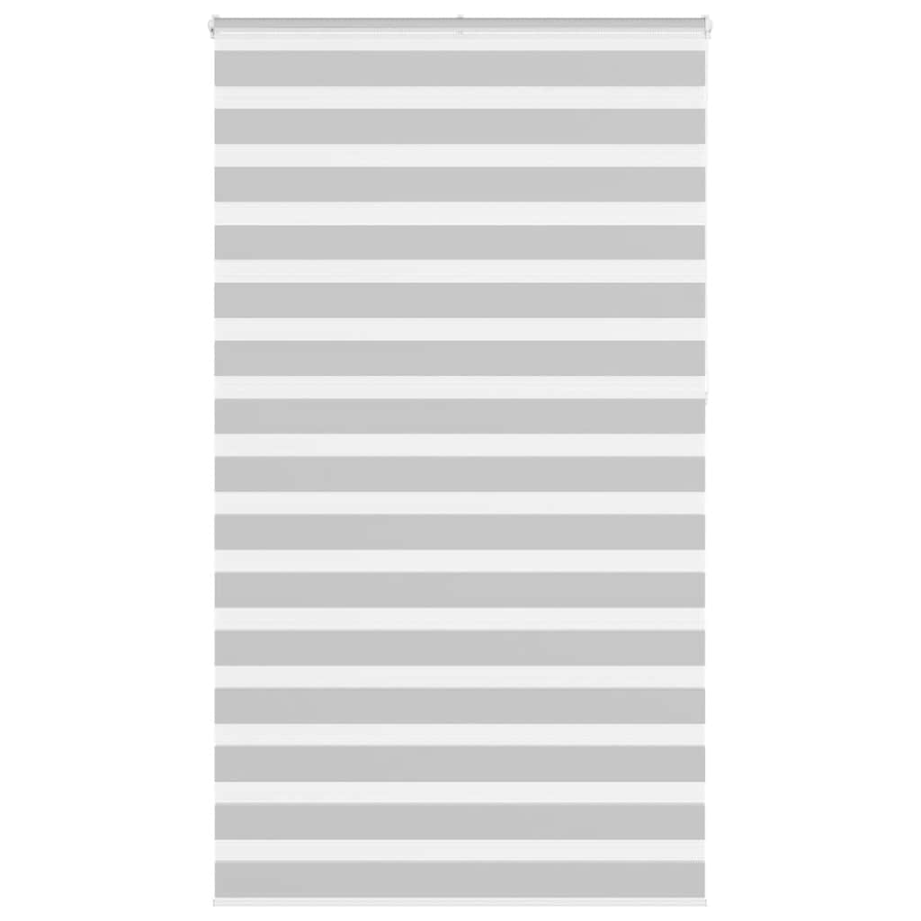Vidaxl zebra rolgordijn 130x230 cm stofbreedte 125,9 cm lichtgrijs