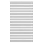 Vidaxl zebra rolgordijn 135x230 cm stofbreedte 130,9 cm lichtgrijs