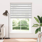 Vidaxl zebra rolgordijn 160x230 cm stofbreedte 155,9 cm lichtgrijs