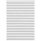 Vidaxl zebra rolgordijn 165x230 cm stofbreedte 160,9 cm lichtgrijs