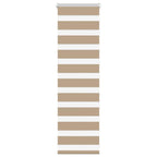 Vidaxl zebra blind 50x100 cm stofbreedte 45,9 cm polyester zandbruin