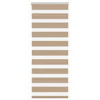 Vidaxl zebra blind 55x150 cm stofbreedte 50,9 cm polyester zandbruin